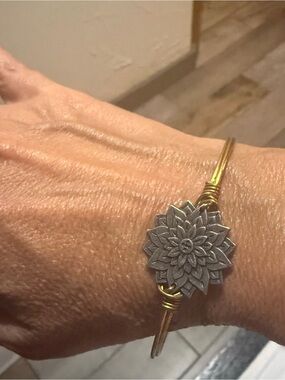 Luca + Danni Two-Tone Sunflower Bangle Bracelet
